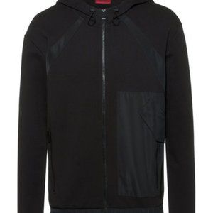 NEW HUGO BOSS BLACK ZIP HOODIE SWEATSHIRT SMALL